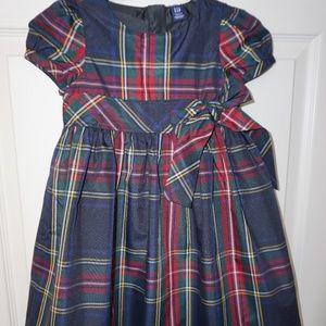 Baby Gap Blue Plaid Holiday Dress Size 4T